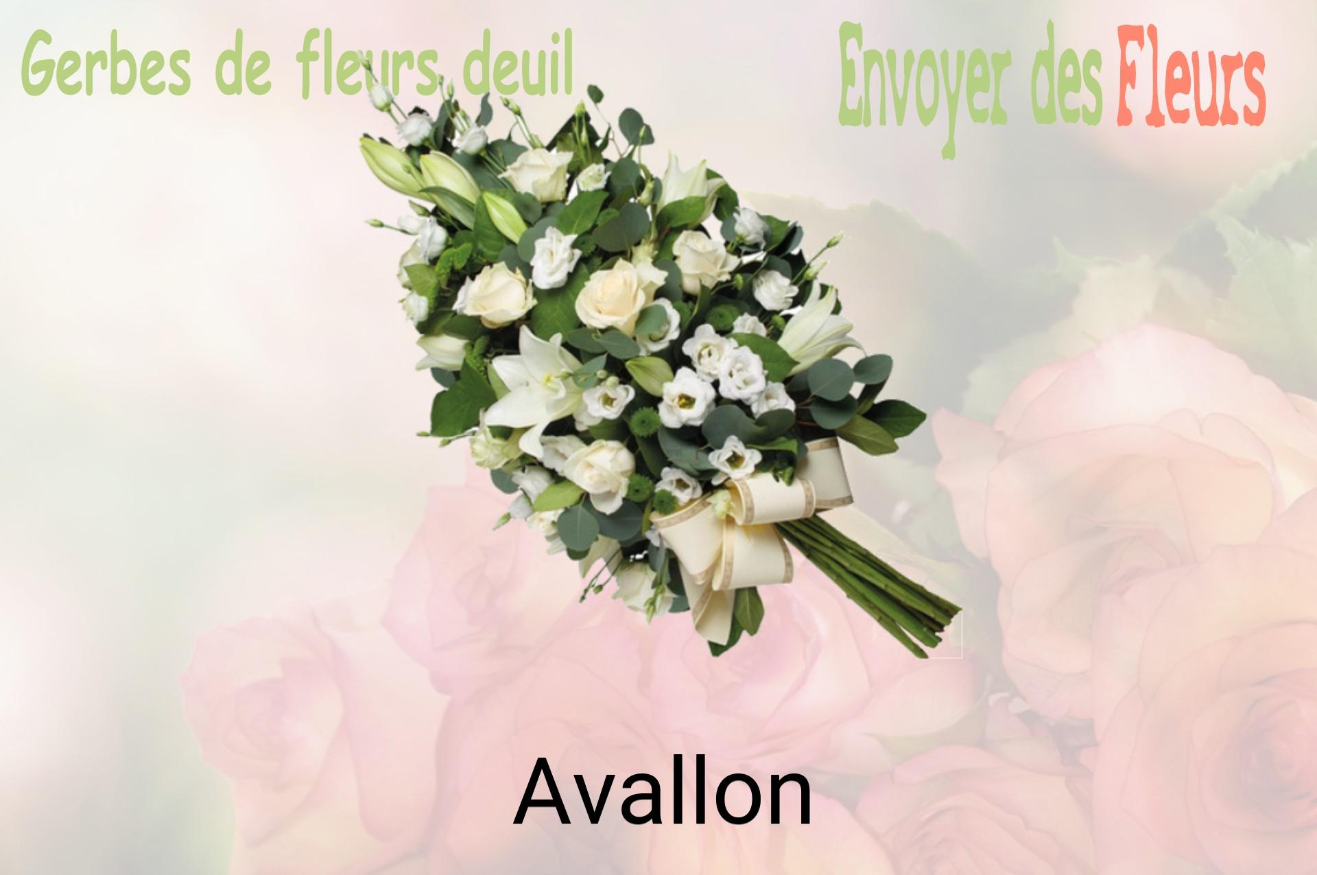 Gerbe de fleurs de deuil livrée à Avallon
